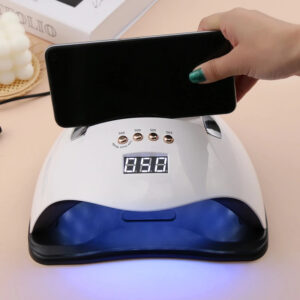 SUN Y9 UV LED professzionális műkörmös lámpa telefontartóval, beépített mozgásérzékelővel és hordozófüllel - 192W (BBV) - Image 6