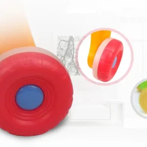 Multifunkciós, zenélő, járássegítő játék kivehető babazongorával, rajztáblával és játék telefonnal vidám színekben (BBJ) - Image 12