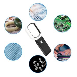 Óriás méretű nagyító beépített LED világítással, UV fénnyel és kihajtható támasztóval - 25 x nagyítás (BBKM) - Image 3