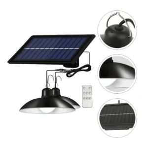 2 db-os időjárásálló, napelemes függőlámpa szett - energiatarékos kültéri világítás (BBV) - Image 7