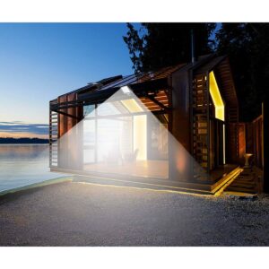 Worth Air SL-F56 kültéri, falra szerelhető szolár lámpa - különálló napelemmel, szürkület- és mozgásérzékelővel - 200 W (BBV) - Image 3