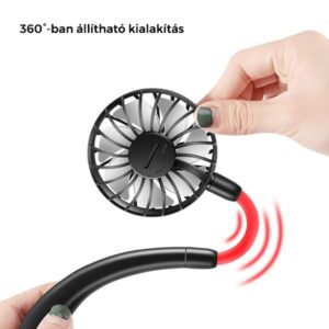 Nyakba akasztható ventilátor erősségszabályozóval, akkumulátorral (BBD) (BBV) - Image 5