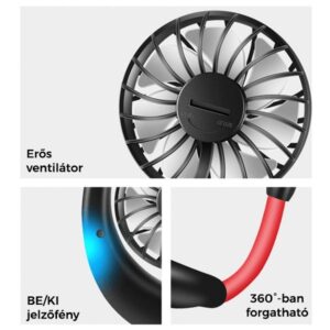 Nyakba akasztható ventilátor erősségszabályozóval, akkumulátorral (BBD) (BBV) - Image 9