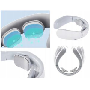 Nyakmasszírozó készülék helytelen testtartás, izomláz és fejfájás ellen - vibrációs masszírozó nyakra 6 különböző üzemmóddal, 2 masszírozó fejjel és USB-ről tölthető akkumulátorral (BBL) - Image 3