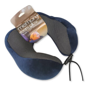 Utazó nyakpárna memóriahabos béléssel és selymes huzattal - kék (BBM) - Image 8
