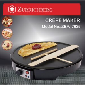 Zurrichberg 1500W 31cm Crépe Palacsintasütő kiegészítőkkel (ZBP/7635) (BBA) - Image 3