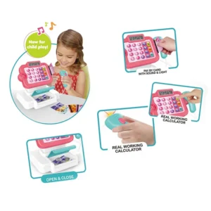 14 részes játék pénztárgép játék pénzzel, digitális kijelzővel és hanghatásokkal (BBJ) - Image 5