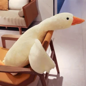 Aranyos plüss liba - pihe-puha tapintású, fehér játék liba - 70 cm (BBE) (BBJ) - Image 6