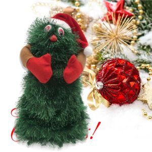 Mókásan zenélő és pörgő karácsonyfa mikulás sapkában - 23 cm (BBJ) - Image 6