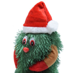 Mókásan zenélő és pörgő karácsonyfa mikulás sapkában - 23 cm (BBJ) - Image 10