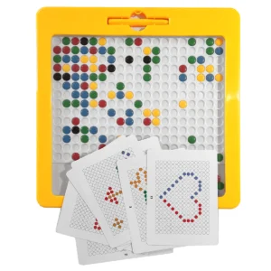 Mágneses pötyi kirakó - készségfejlesztő játék táblával, sablonokkal és színes kirakható elemekkel (BBJ) - Image 4