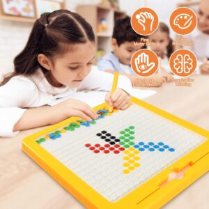 Mágneses pötyi kirakó - készségfejlesztő játék táblával, sablonokkal és színes kirakható elemekkel (BBJ) - Image 8
