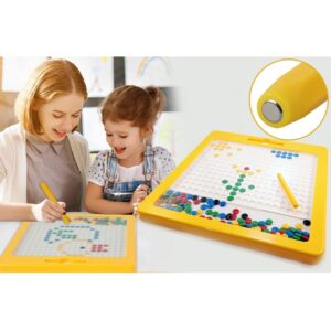 Mágneses pötyi kirakó - készségfejlesztő játék táblával, sablonokkal és színes kirakható elemekkel (BBJ) - Image 5