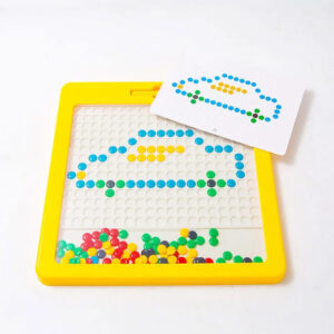 Mágneses pötyi kirakó - készségfejlesztő játék táblával, sablonokkal és színes kirakható elemekkel (BBJ) - Image 10