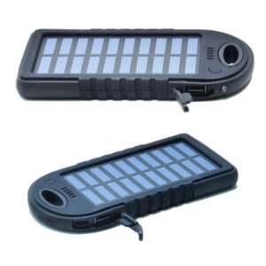 Napelemes külső akkumulátor - karabinerrel táskára rögzíthető powerbank - 5000 mAh (BBV) - Image 3