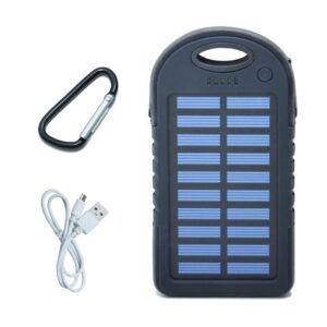 Napelemes külső akkumulátor - karabinerrel táskára rögzíthető powerbank - 5000 mAh (BBV) - Image 7