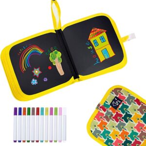 Varázslatos rajzfüzet törölhető lapokkal, beépített tolltartóval és 12 színes filccel - vidám mintás borítóval (BBJ) - Image 10