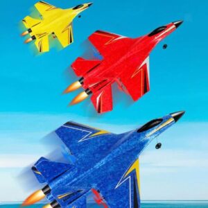 HW-33 minden irányba vezérelhető, távirányítós harci repülőgép habszivacsból - USB-ről tölthető akkumulátorral, világító lámpákkal és futóművel (BBJ) - Image 3