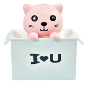 Aranyos, cicás mini párásító LED világítással és "I love you" felirattal - 330 ml (BBJH) - Image 7