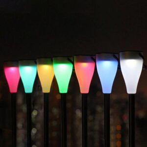 Egyéni igény szerint telepíthető napelemes RGB LED lámpa szett - leszúró tüskével és akasztóval is rendelkezik - 6 db-os csomag (BBV) - Image 3