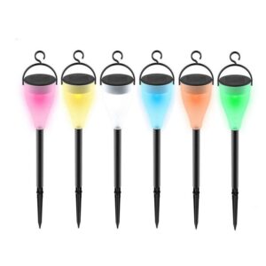 Egyéni igény szerint telepíthető napelemes RGB LED lámpa szett - leszúró tüskével és akasztóval is rendelkezik - 6 db-os csomag (BBV) - Image 6