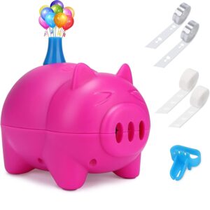 Aranyos, malacka formájú elektromos lufi felfújó készülék - léggömb pumpáló röfi kötözőszalagokkal (BBKM) - Image 5