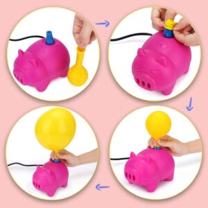 Aranyos, malacka formájú elektromos lufi felfújó készülék - léggömb pumpáló röfi kötözőszalagokkal (BBKM) - Image 4