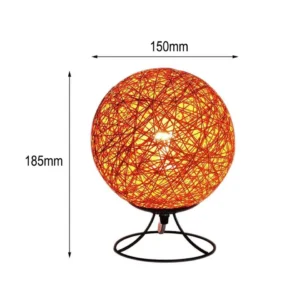 Gömb alakú dekor lámpa - rusztikus, madzagból kötött felülettel - hangulatos éjszakai fény (BBV) - Image 11