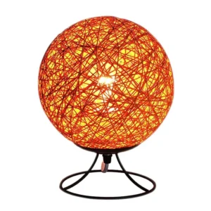 Gömb alakú dekor lámpa - rusztikus, madzagból kötött felülettel - hangulatos éjszakai fény (BBV) - Image 13