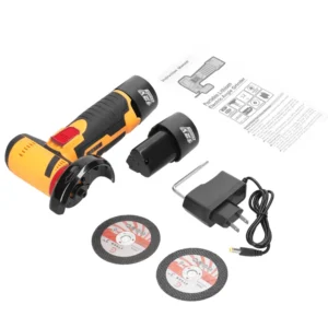 Vezeték nélküli, elektromos sarokcsiszoló ergonomikus kialakítással és 2 akkumulátorral - 0-350/0-1350rpm forgási sebesség (BBL) ( BBD) (BBJH) - Image 6