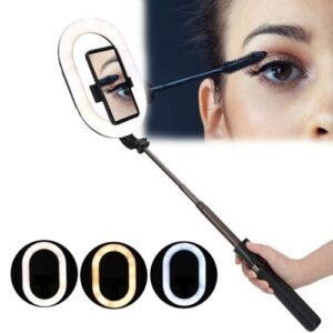 2 az 1-ben prémium L07 selfie bot kör reflektoros állvánnyal - 360°-ban forgatható, 3 világítási móddal (BBV) - Image 3