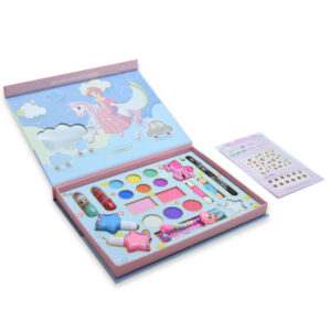 Igoodco 21 részes hercegnős szépítkező készlet - körömlakkokkal, szemfestékekkel, gyöngyékszerekkel, unikornis figurával (BBJ) - Image 5