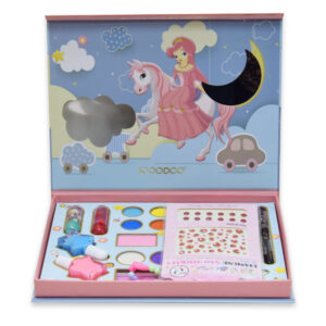 Igoodco 21 részes hercegnős szépítkező készlet - körömlakkokkal, szemfestékekkel, gyöngyékszerekkel, unikornis figurával (BBJ) - Image 4