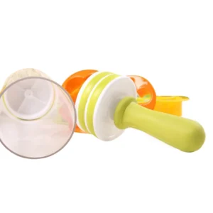 2in1 sodrófa és sütiszaggató - praktikus üreges műanyag sodrófa, vidám színű sütemény kiszúrókkal a belsejében (BBM) - Image 6