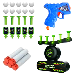 Space Gun céllövő játék - mágikus, foszforeszkáló és lebegő célpontokkal, játék fegyverrel, rengeteg tölténnyel (BBJ) - Image 3