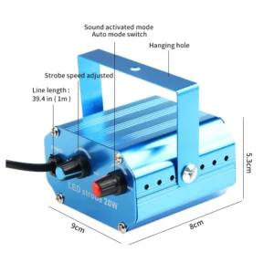 LED stroboszkóp, hang érzékelős, fehér (BBL) - Image 6