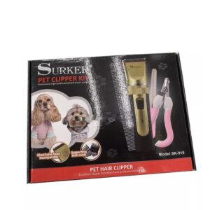 Surker SK-910 csendes működésű, akkumulátoros kisállatszőr nyíró készülék - 3-6-9-12 mm cserélhető fejekkel (BBV) (BBL) - Image 8