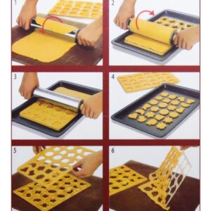 Tésztakiszúró szett aprósüteményhez 24 db aranyos mintával műanyagból - 23 x 33 cm (BBKM) - Image 4