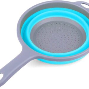 Szilikon tésztaszűrő kényelmes nyéllel - összecsukható zöldségmosó - 25 cm (BBKM) - Image 4
