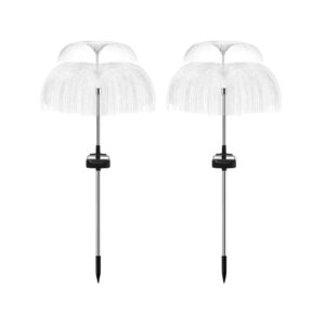 2 db-os napelemes, kültéri leszúrható lámpa szett - RGB LED medúza alakú kültéri dekor világítás (BBJH) (BBJ) (BBD) - Image 6