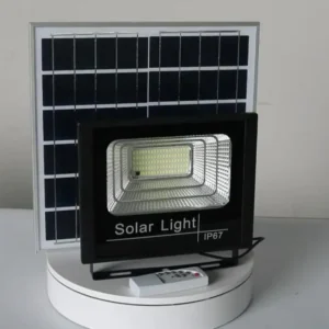 Garázsba, eresz alá, teraszra is felszerelhető napelemes lámpa - 100W kültéri LED reflektor különálló szolár panellel és állítható dőlésszöggel (BBV) - Image 6