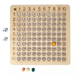 Készségfejlesztő fa játék iskolásoknak - szorzótábla oktató társasjáték rengeteg színes kiegészítővel (BBJ) - Image 9