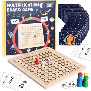 Készségfejlesztő fa játék iskolásoknak - szorzótábla oktató társasjáték rengeteg színes kiegészítővel (BBJ) - Image 6