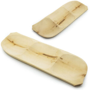 7 részes fatányér készlet - fából készült kínáló szett - 1 db 60 x 20 cm-es tál és 6 kisebb tányér (FX) (BBE) (BBA) - Image 8