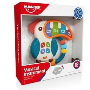 Aranyos, tukán alakú zenélő oktatójáték színes zongora billentyűkkel babáknak (BBJ) - Image 8