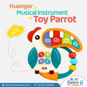 Aranyos, tukán alakú zenélő oktatójáték színes zongora billentyűkkel babáknak (BBJ) - Image 4