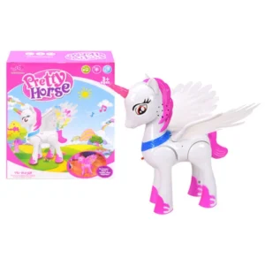 Pretty horse elemes pegazus mesebeli szárnykkal és hangeffektekkel - magától sétáló játék unikornis(BBJ) - Image 5