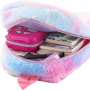 Csillogó és világító unikornis hátizsák kislányoknak beépített LED-ekkel, puha plüss anyagból - 23 x 7 x 28 cm (BBLPJ) - Image 9