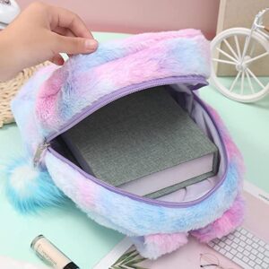 Csillogó és világító unikornis hátizsák kislányoknak beépített LED-ekkel, puha plüss anyagból - 23 x 7 x 28 cm (BBLPJ) - Image 11