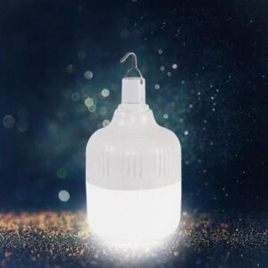 Felakasztható, tölthető hordozható kemping lámpa - napelemmel is használható, retro égő alakú LED fényforrás (BBV) (BBD) - Image 4